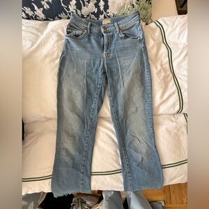 MOTHER DENIM Cropped Light Wash Jean Size 24
